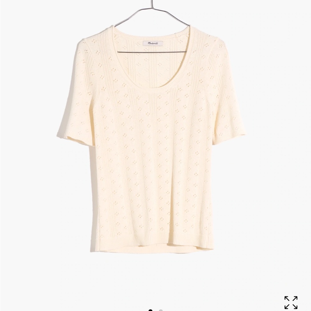 Madewell Pointelle Short Sleeve Knit Top